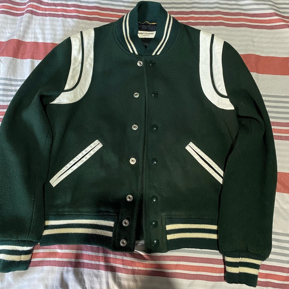Saint Laurent wool-blend bomber jacket